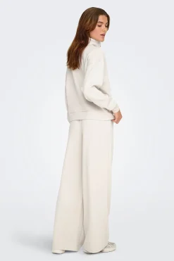 Sudadera zip cuello alto