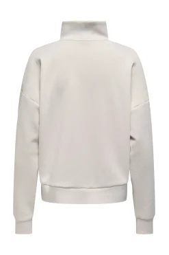 Sudadera zip cuello alto