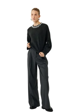 Suéter de punto con efecto decorativo