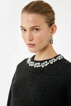 Su&eacute;ter de punto con efecto decorativo