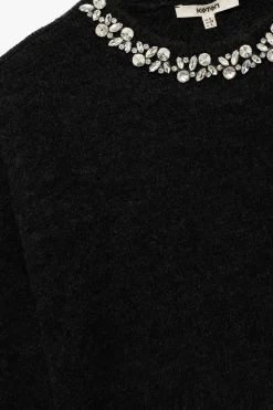 Su&eacute;ter de punto con efecto decorativo