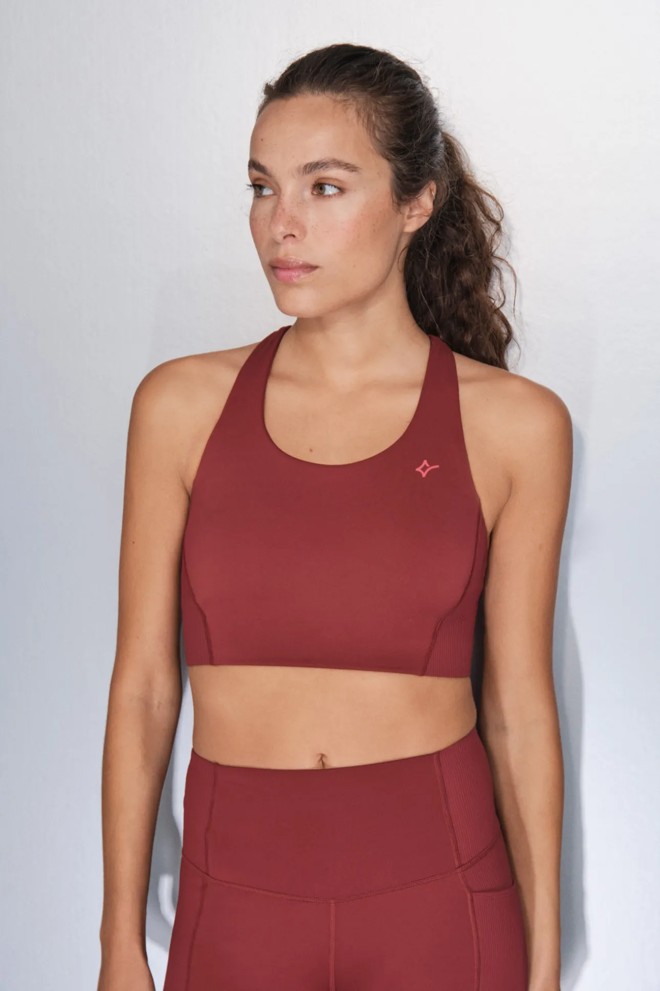 Sujetador deportivo 4D Stretch granate