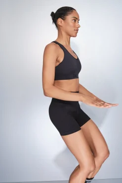 Sujetador deportivo 4D Stretch mayor cobertura negro