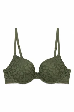 Sujetador GORGEOUS push up encaje kaki