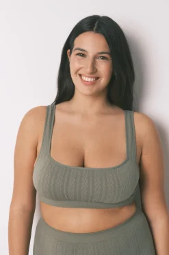 Sujetador top seamless tricot verde