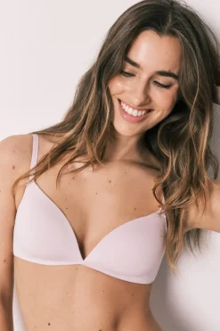 Sujetador triangular algod&oacute;n rosa CHARMING