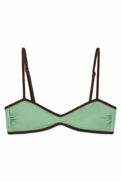 Top bikini horizontal verde