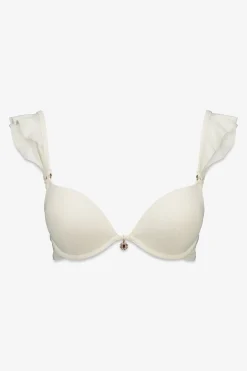 Top bikini push up aro volante blanco