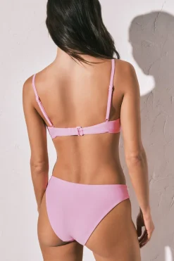 Top bikini push up cruzado rosa