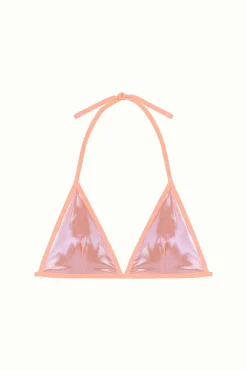 Top bikini triangular metalizado