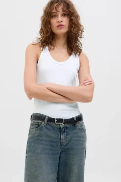 Top canal&eacute; sin mangas el&aacute;stico