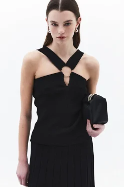 Top con escote halter