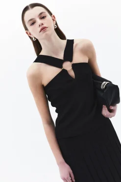 Top con escote halter