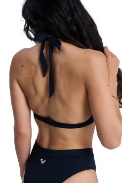 Top de bikini triangular halter liso