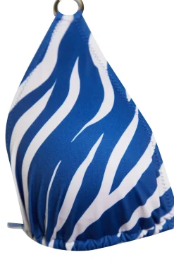 Top de bikini triangular animal print