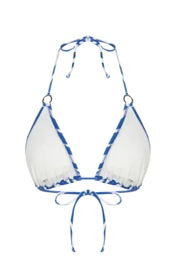 Top de bikini triangular animal print