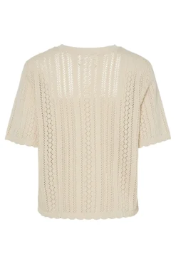 Top de manga corta calado