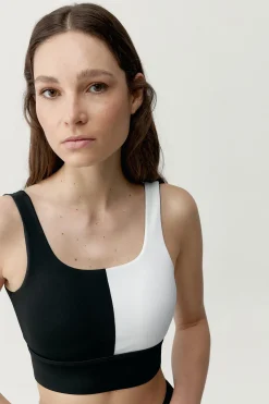 Top deportivo Kate negro/blanco