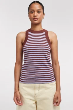 Top estampado espalda cruzada