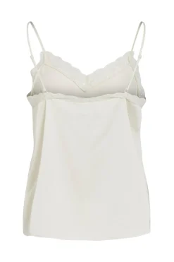 Top lencero satinado con encaje