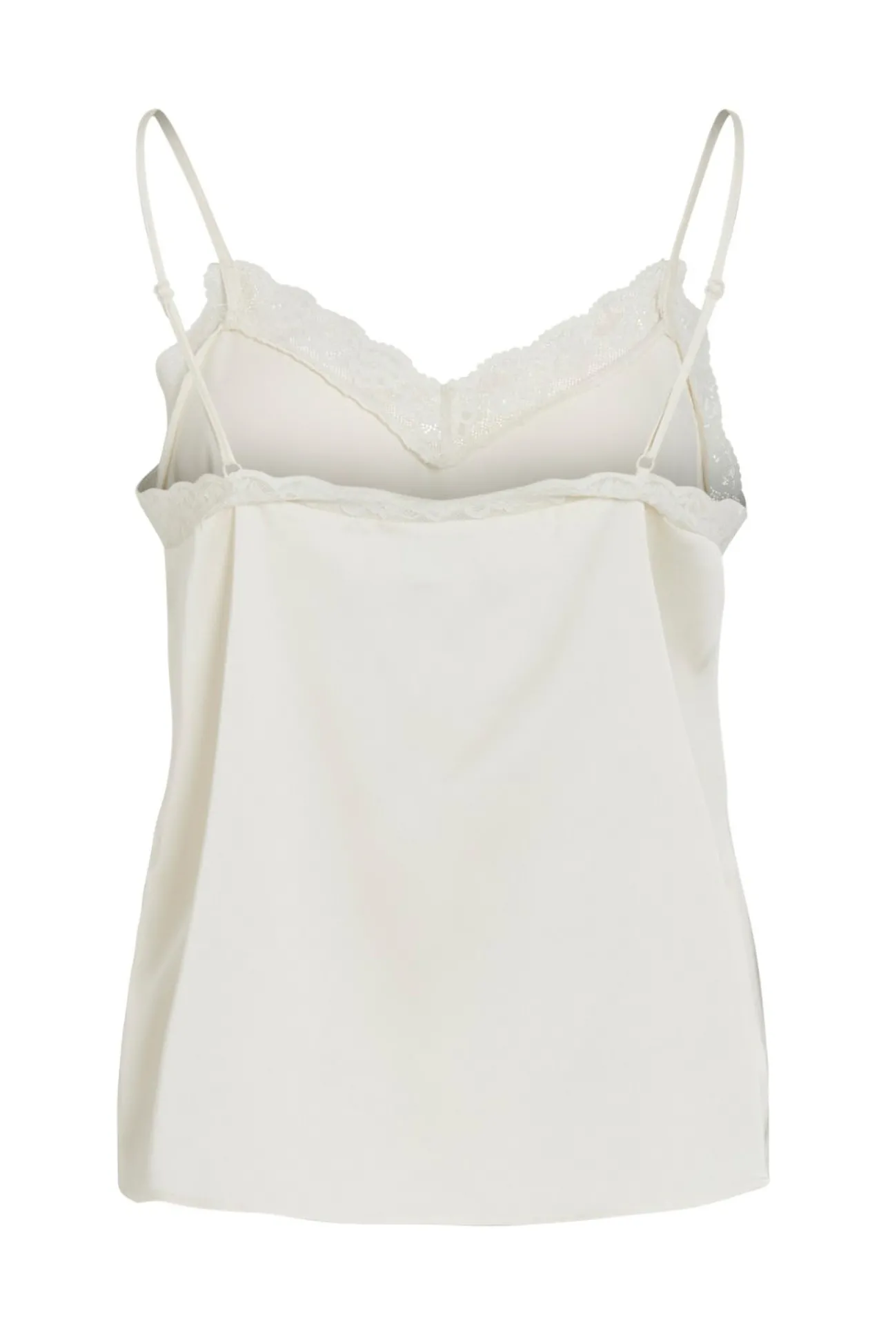 Top lencero satinado con encaje