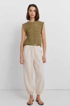 Top pointelle volante