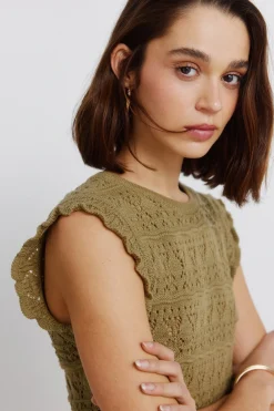 Top pointelle volante