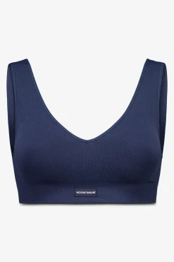 Top sin costuras LOVELY canal&eacute; azul oscuro