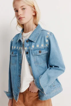 Trucker denim ni&ntilde;a margaritas