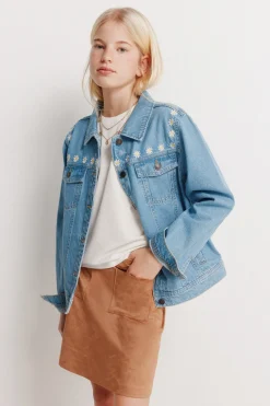 Trucker denim ni&ntilde;a margaritas