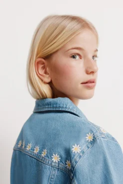 Trucker denim ni&ntilde;a margaritas