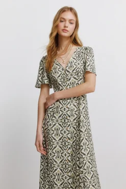 Vestido camisero estampado