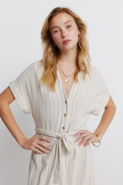 Vestido camisero rayas