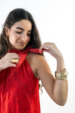 Vestido corto cuello halter