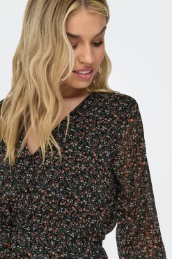 Vestido corto de gasa