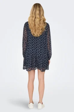 Vestido corto de gasa