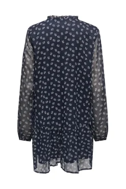 Vestido corto de gasa