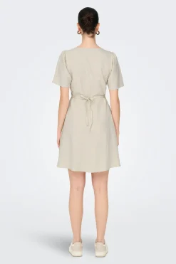 Vestido corto de lino