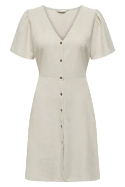 Vestido corto de lino