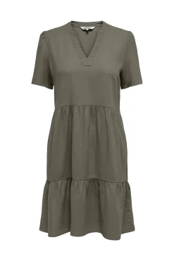 Vestido corto de lino