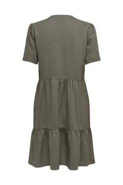 Vestido corto de lino