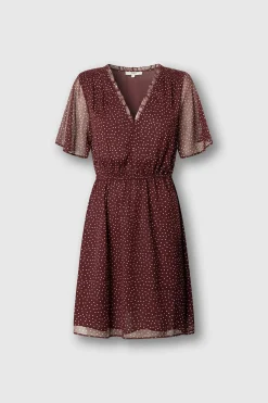 Vestido corto de manga corta