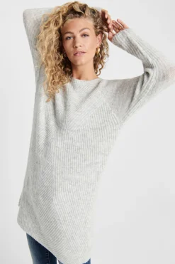 Vestido corto de punto acanalado