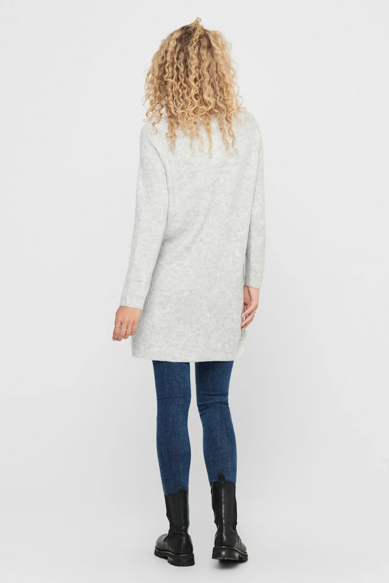 Vestido corto de punto acanalado