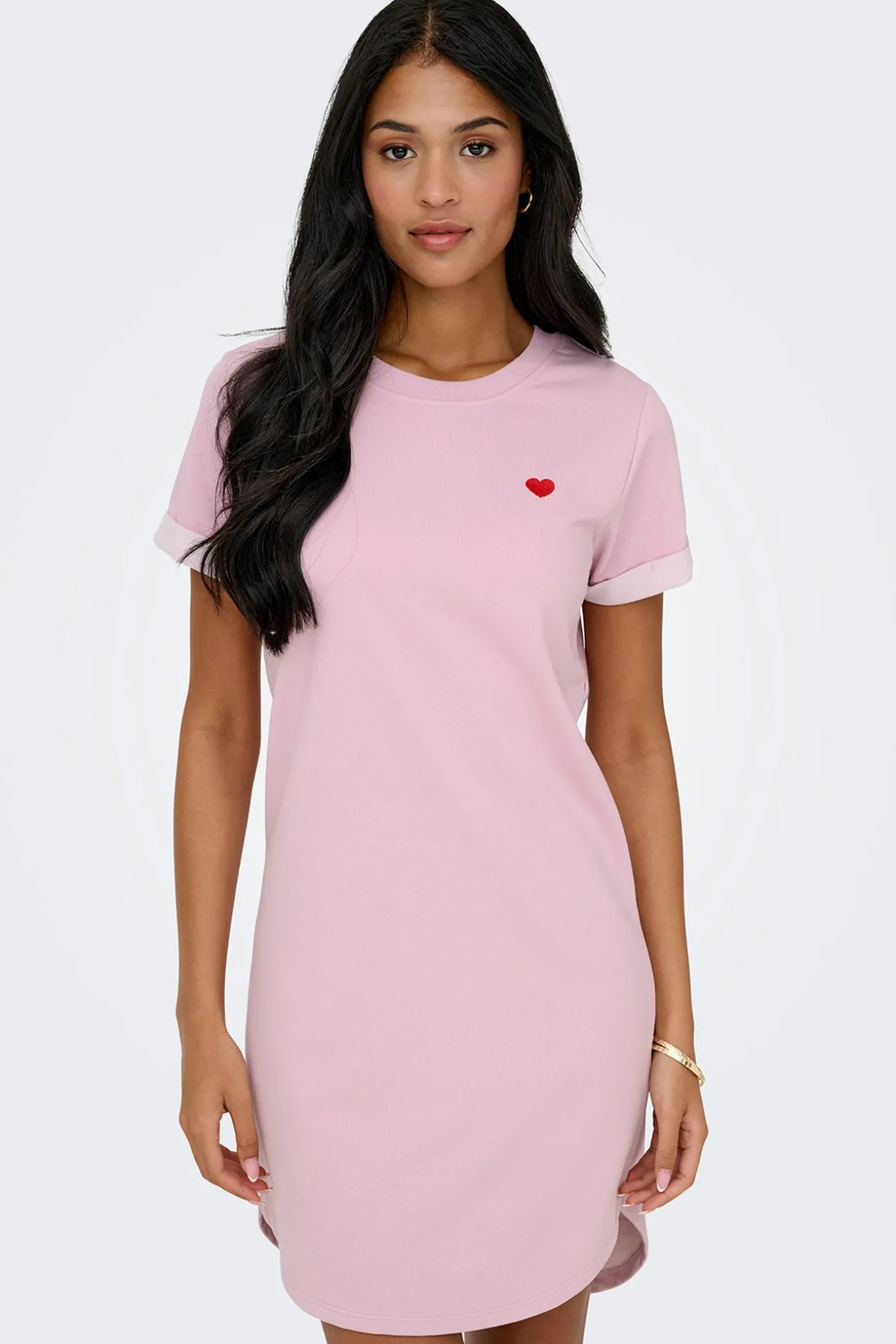 Vestido corto detalle bordado