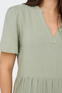 Vestido corto manga corta