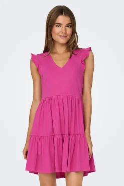 Vestido corto manga corta