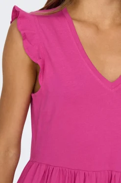 Vestido corto manga corta