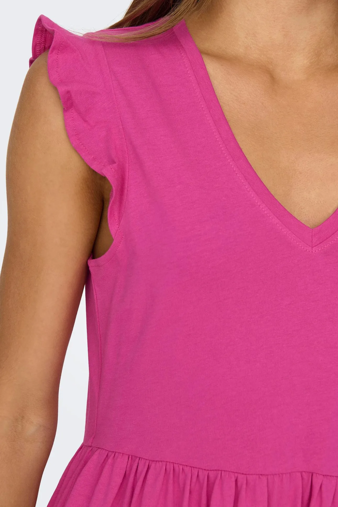 Vestido corto manga corta