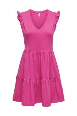 Vestido corto manga corta